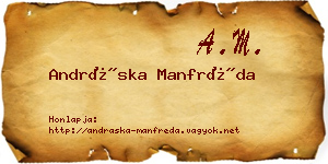 Andráska Manfréda névjegykártya